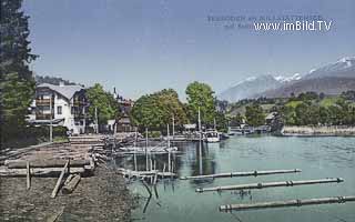 Seebrücke und Steiner in Seeboden - Europa - alte historische Fotos Ansichten Bilder Aufnahmen Ansichtskarten 