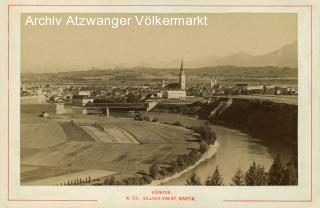 Villach mit Eisenbahnbrücke - KAB  - Oesterreich - alte historische Fotos Ansichten Bilder Aufnahmen Ansichtskarten 