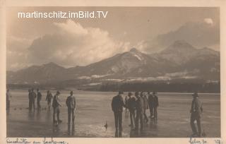 Eisstockschießen am Faakersee - Oesterreich - alte historische Fotos Ansichten Bilder Aufnahmen Ansichtskarten 
