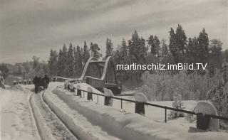 Alte Gailbrücke, Blick in Richtung Maria Gail - Europa - alte historische Fotos Ansichten Bilder Aufnahmen Ansichtskarten 