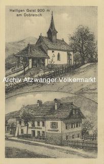 Heiligen Geist am Dobratsch, Kirche, Pfarrhof  - Oesterreich - alte historische Fotos Ansichten Bilder Aufnahmen Ansichtskarten 