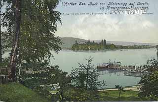 Maiernigg mit Blick auf Maria Loretto - Kärnten - alte historische Fotos Ansichten Bilder Aufnahmen Ansichtskarten 