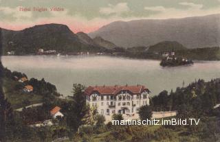 Veldes, Hotel Triglav - Europa - alte historische Fotos Ansichten Bilder Aufnahmen Ansichtskarten 