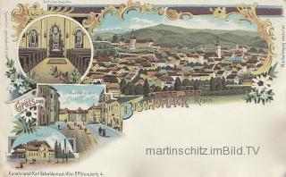3 Bild Litho Karte - Bischoflack - Europa - alte historische Fotos Ansichten Bilder Aufnahmen Ansichtskarten 