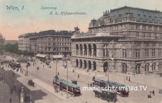 Wien, Opernring mit K.k. Hofoperntheater - Europa - alte historische Fotos Ansichten Bilder Aufnahmen Ansichtskarten 