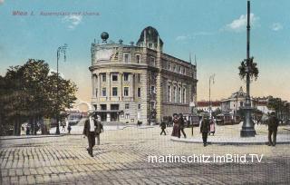 Wien, Aspernplatz mit Urania - Europa - alte historische Fotos Ansichten Bilder Aufnahmen Ansichtskarten 