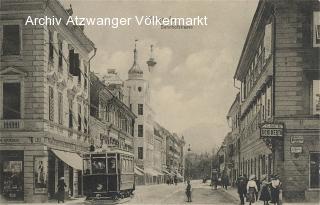 Klagenfurt Bahnhofstrasse - Europa - alte historische Fotos Ansichten Bilder Aufnahmen Ansichtskarten 
