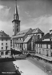 Villach Rathausplatz - Europa - alte historische Fotos Ansichten Bilder Aufnahmen Ansichtskarten 