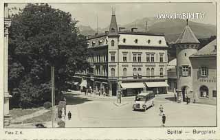 Spittal - Burgplatz - Europa - alte historische Fotos Ansichten Bilder Aufnahmen Ansichtskarten 