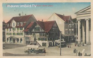 Marktplatz - Rotes Haus - Europa - alte historische Fotos Ansichten Bilder Aufnahmen Ansichtskarten 