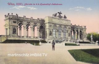 Wien, Gloriette im K.K. Lustschloss Schönbrunn - Europa - alte historische Fotos Ansichten Bilder Aufnahmen Ansichtskarten 