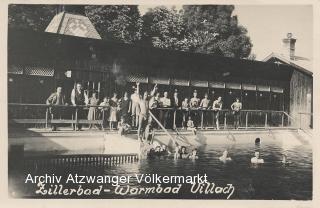 Warmbad Villach, Badefreuden im Zillerbad - Oesterreich - alte historische Fotos Ansichten Bilder Aufnahmen Ansichtskarten 