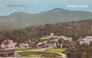 Arnoldstein, Ortsansicht mit Burgruine  - Villach Land - alte historische Fotos Ansichten Bilder Aufnahmen Ansichtskarten 