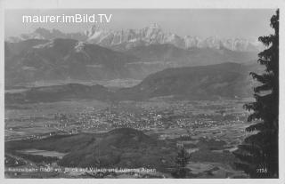 Villach von Gerlitzen - Oesterreich - alte historische Fotos Ansichten Bilder Aufnahmen Ansichtskarten 