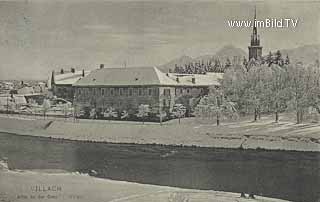 Villach im Winter - Villach-Innere Stadt - alte historische Fotos Ansichten Bilder Aufnahmen Ansichtskarten 