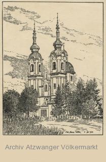 Villach Heiligenkreuz Kirche - Villach-St. Agathen und Perau - alte historische Fotos Ansichten Bilder Aufnahmen Ansichtskarten 