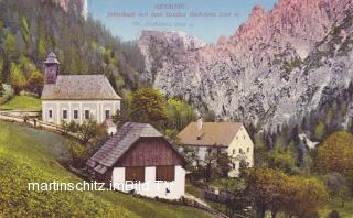 Gesäuse, Johnsbach mit Großem Buchstein - Europa - alte historische Fotos Ansichten Bilder Aufnahmen Ansichtskarten 