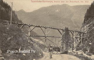 Tauernbahn Nordrampe, km. 33,6  - Oesterreich - alte historische Fotos Ansichten Bilder Aufnahmen Ansichtskarten 