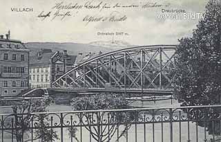 Stadtbrücke in Villach - Villach - alte historische Fotos Ansichten Bilder Aufnahmen Ansichtskarten 