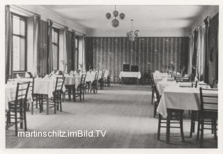 Speisesaal im Gasthof Tschebull - Oesterreich - alte historische Fotos Ansichten Bilder Aufnahmen Ansichtskarten 
