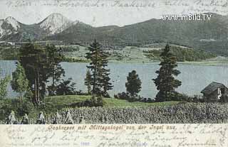 Faakersee mit Mittagskogel - Oesterreich - alte historische Fotos Ansichten Bilder Aufnahmen Ansichtskarten 