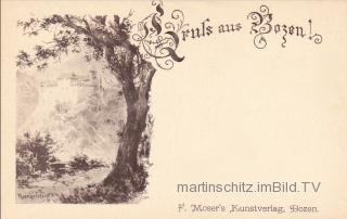 Bozen, Schloss Rungelstein - Europa - alte historische Fotos Ansichten Bilder Aufnahmen Ansichtskarten 