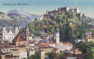 Salzburg vom Mönchsberg - Salzburg(Stadt) - alte historische Fotos Ansichten Bilder Aufnahmen Ansichtskarten 