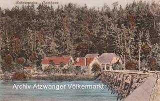 Völkermarkt, Draubrücke mit Blick nach Süden - Kärnten - alte historische Fotos Ansichten Bilder Aufnahmen Ansichtskarten 