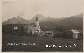 Pfarrkirche St. Ulrich mit Ortsansicht - Finkenstein am Faaker See - alte historische Fotos Ansichten Bilder Aufnahmen Ansichtskarten 
