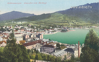 Gmunden vom Hochkogl - Gmunden - alte historische Fotos Ansichten Bilder Aufnahmen Ansichtskarten 