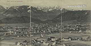 Panorama vom Norden - Villach - alte historische Fotos Ansichten Bilder Aufnahmen Ansichtskarten 