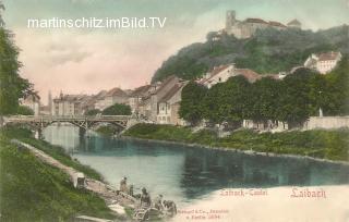 Laibach, Burg - alte historische Fotos Ansichten Bilder Aufnahmen Ansichtskarten 