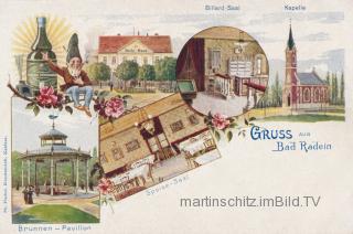 6 Bild Litho Karte - Bad Radein - alte historische Fotos Ansichten Bilder Aufnahmen Ansichtskarten 