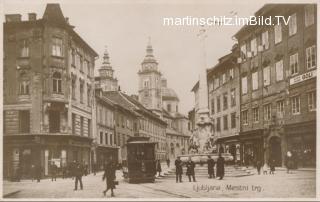 Ljubljana, Stadtansicht - alte historische Fotos Ansichten Bilder Aufnahmen Ansichtskarten 