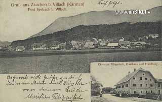 Zauchen mit Gasthof Filippitsch - Villach(Stadt) - alte historische Fotos Ansichten Bilder Aufnahmen Ansichtskarten 