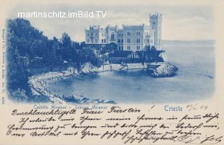 Trieste Schloß Miramar - Triest - alte historische Fotos Ansichten Bilder Aufnahmen Ansichtskarten 