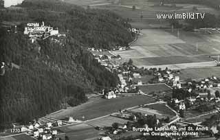 Luftbildaufnahme St. Andrä - Villach - alte historische Fotos Ansichten Bilder Aufnahmen Ansichtskarten 