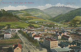 Bruck - Blick gegen Bahnhof - Bruck an der Mur - alte historische Fotos Ansichten Bilder Aufnahmen Ansichtskarten 