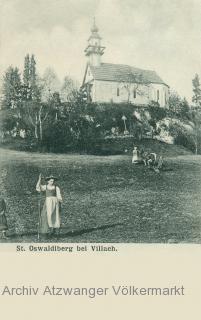 Oswaldiberg bei Villach - Villach - alte historische Fotos Ansichten Bilder Aufnahmen Ansichtskarten 