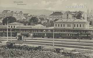Staatsbahnhof - heute Westbahnhof - Villach - alte historische Fotos Ansichten Bilder Aufnahmen Ansichtskarten 
