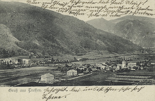 Blick auf Treffen - Villach Land - alte historische Fotos Ansichten Bilder Aufnahmen Ansichtskarten 