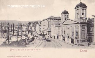 Triest, Hafen  - Italien - alte historische Fotos Ansichten Bilder Aufnahmen Ansichtskarten 