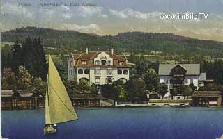 Velden Hubertushof und Villa Herzele - Velden am Wörther See - alte historische Fotos Ansichten Bilder Aufnahmen Ansichtskarten 