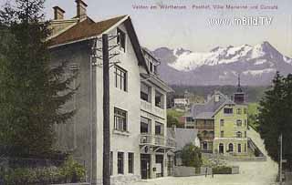 Posthof, Villa Marianne und Curcafe - Velden am Wörther See - alte historische Fotos Ansichten Bilder Aufnahmen Ansichtskarten 