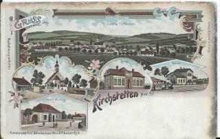 Gruss aus Kirchstetten - Oesterreich - alte historische Fotos Ansichten Bilder Aufnahmen Ansichtskarten 
