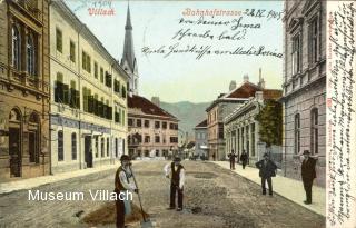 Bahnhofstraße, um 1900 - Villach - alte historische Fotos Ansichten Bilder Aufnahmen Ansichtskarten 