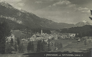 Hermagor mit Spitzkegel - Hermagor-Pressegger See - alte historische Fotos Ansichten Bilder Aufnahmen Ansichtskarten 
