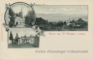 St. Georgen am Sandhof 3 Bild Karte  - Annabichl  (9. Bez) - alte historische Fotos Ansichten Bilder Aufnahmen Ansichtskarten 