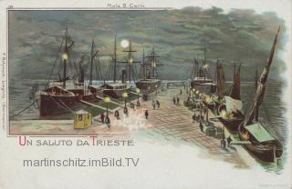 Triest, Mole San Carlo - Italien - alte historische Fotos Ansichten Bilder Aufnahmen Ansichtskarten 