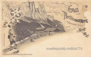 Seiseralpe, Prosslinner Hütte  - Trentino Südtirol - alte historische Fotos Ansichten Bilder Aufnahmen Ansichtskarten 